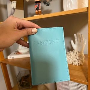 Blue Jon Hart Leather Passport Holder